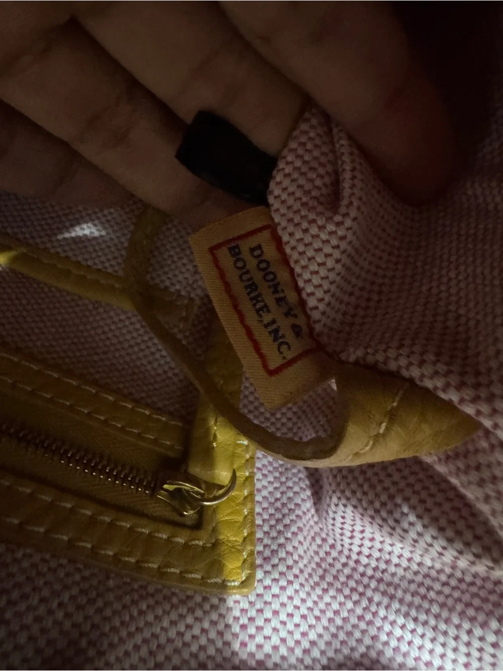 Dooney & Bourke Dillen Pebble leather Satchel Shoulder Bag Yellow
